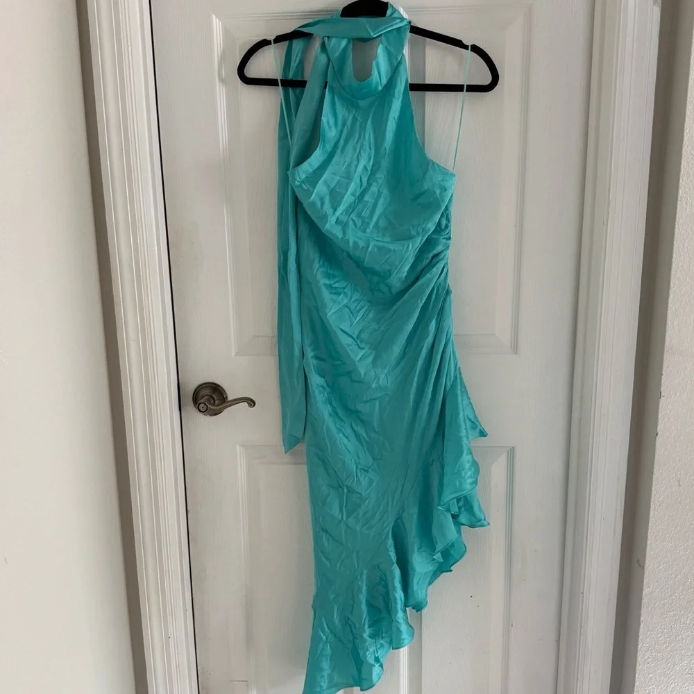 Amanda Uprichard Shaena Silk Halter Dress - Picture 8 of 8